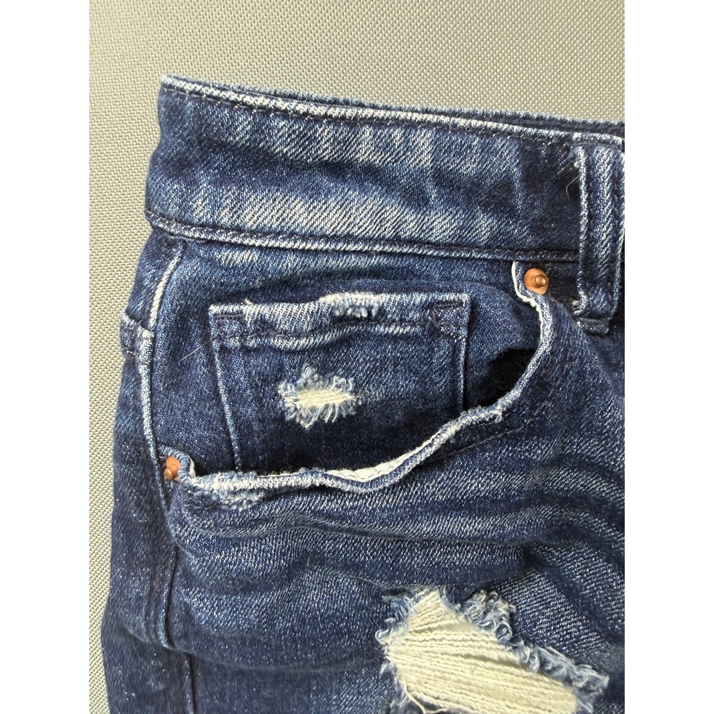 BKE Payton Denim Shorts Womens Dark Wash Distressed Frayed 26 - Picture 5 of 9